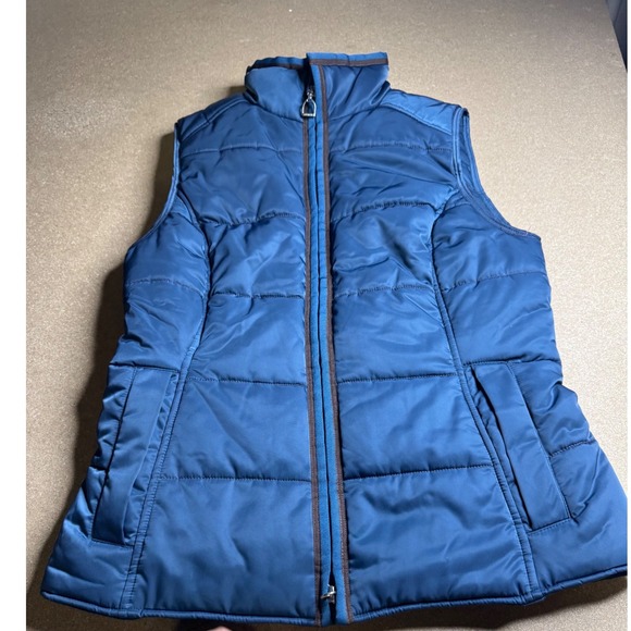 Ariat Other - Ariat Mens Puffer Vest Blue Quilted Full Zip Polka Dot Lining Size Small